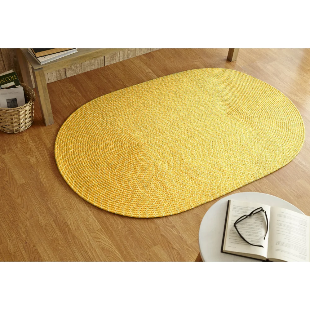 

Better Trends Sunsplash Indoor/Outdoor Polypropylene 96" x 132" Braided Rug - Yellow