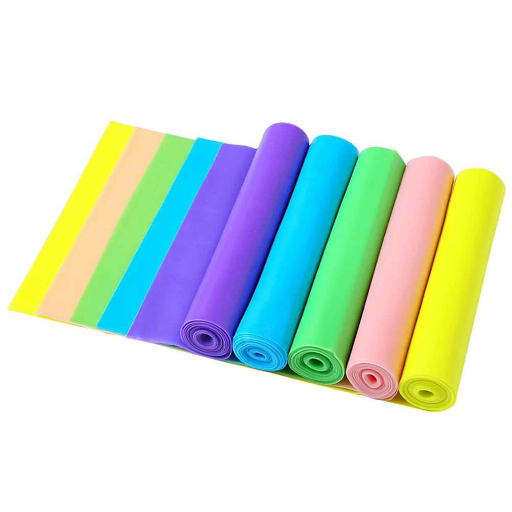 

5 PCS Auxiliary Supplies Yoga Stretch Belt Strap Elastic Exercise Bands Resistance