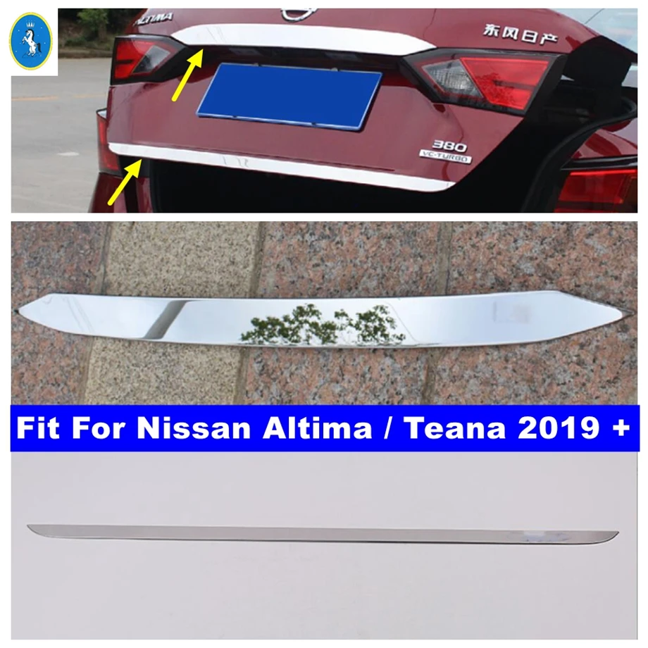 

Accessories Rear Tail Door Strip Tailgate Trunk Trim Cover Exterior Parts Stainless Steel For Nissan Teana / Altima 2019 - 2022