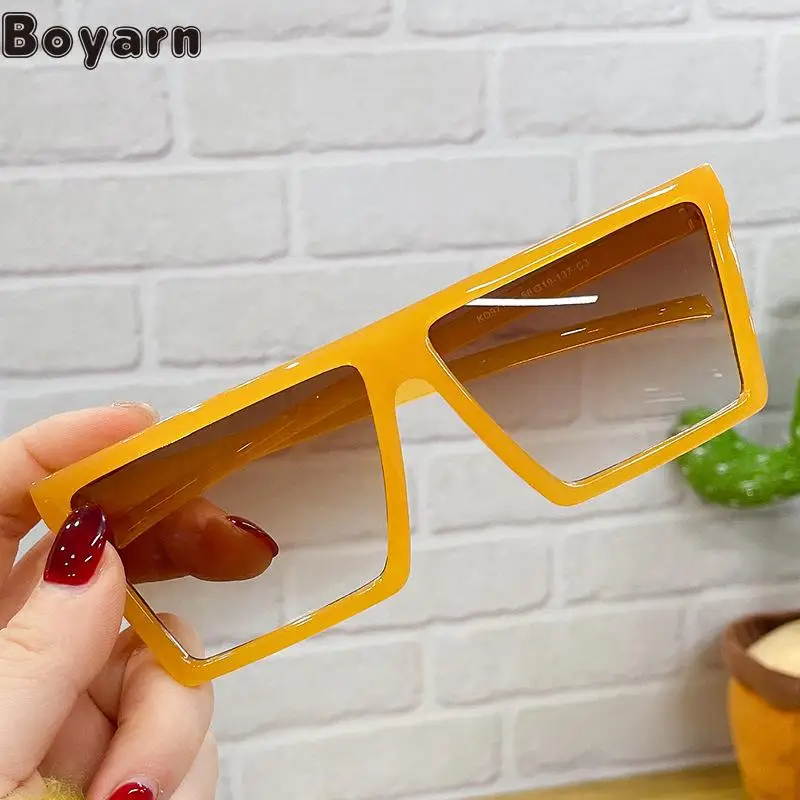 

Boyarn Eyewear Glasses UV400 Retro Small Frame Simple Sunglasses Men And Women Personality Jelly Color Hip