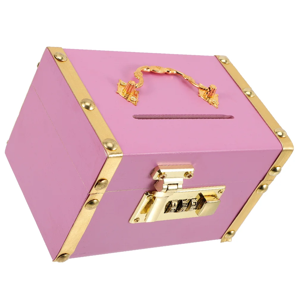 

Boy Baby Gifts Coin Jar Money Holder Wooden Saving Banks Kids Clear Piggy Child