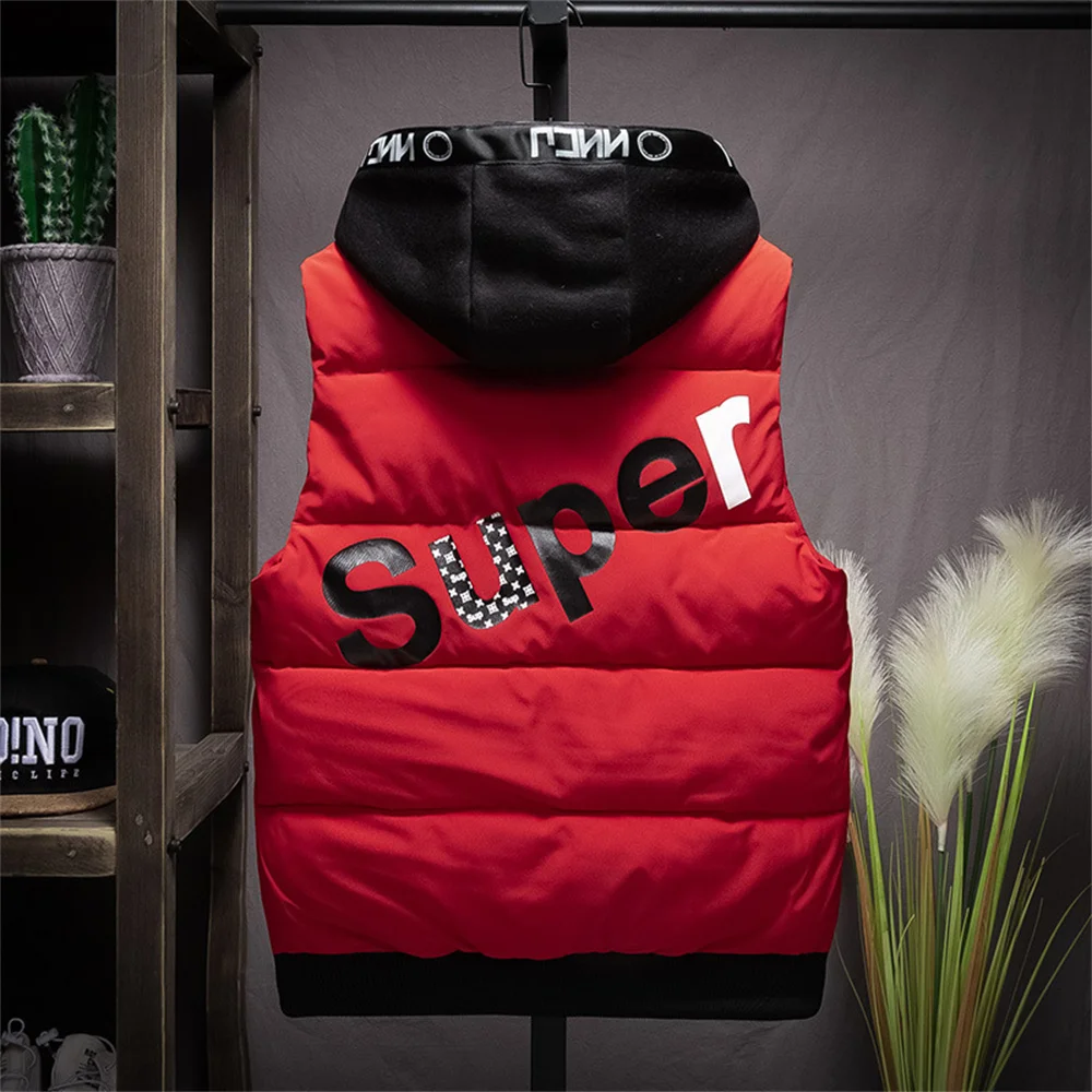 Men'S COTTON WAISTcoat MALE students autumn winter new thickened waistcoat horse clip men Korean version slim cotton vest