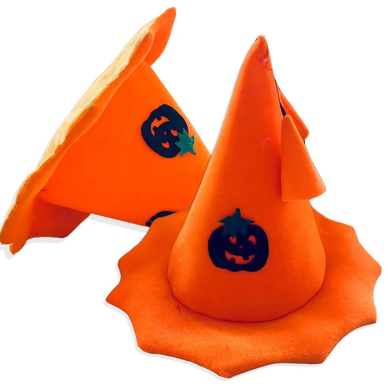 

Halloween Horror Eve Children's Dress up Props Hat Decorations Performance Adult Pumpkin Hat Wizard Witch Decorative Headdress