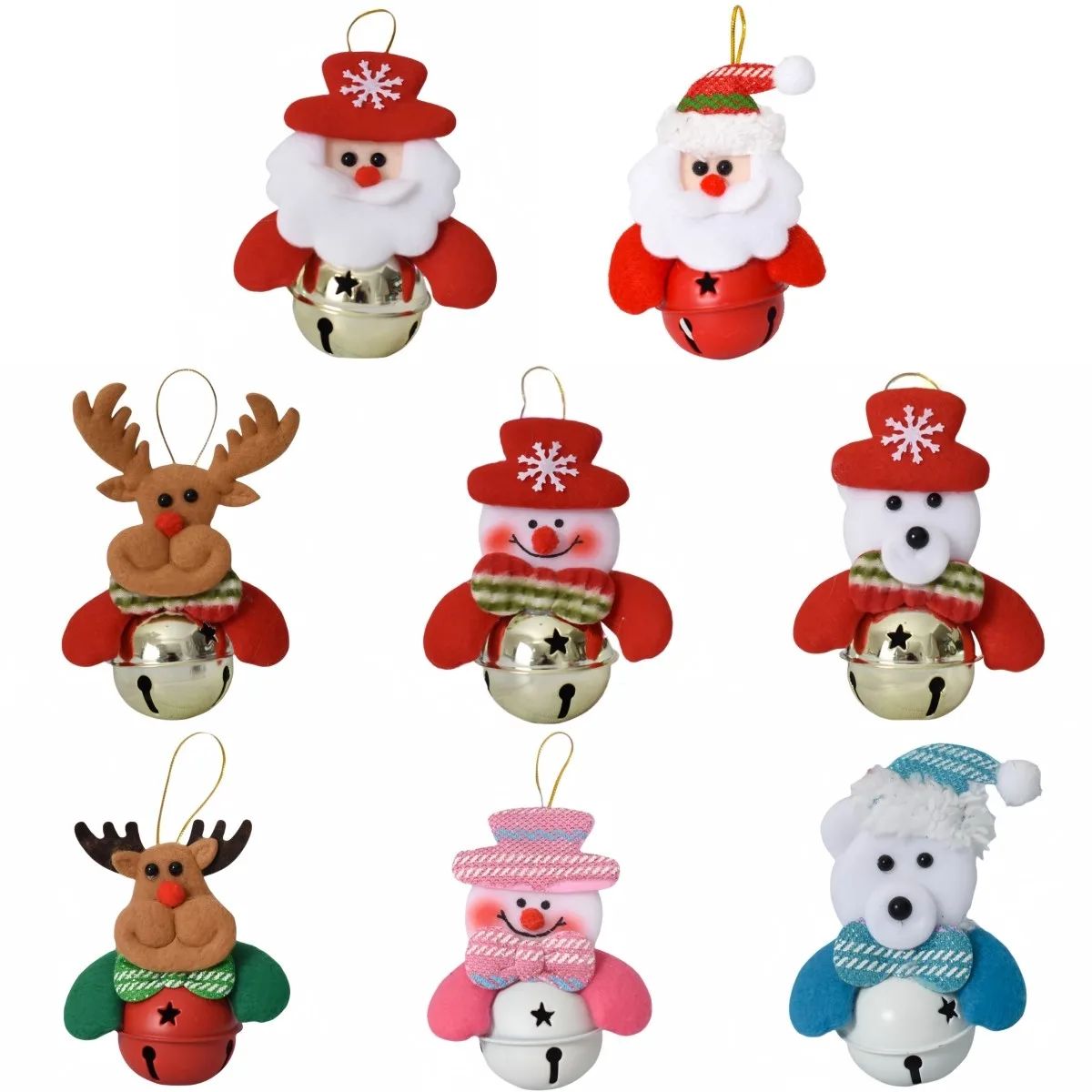 Рождественский колокольчик Лось Снеговик Подвеска на ветру Рождественская елка