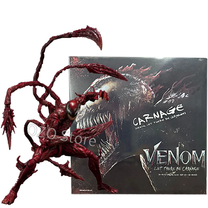 Фото SHFiguarts Venom Red Venom Carnage Фигурка Shf Venom 2 Let There Be Carnage Аниме Фигурка Модель Кукла Игрушка Подарки На День Рождения №1