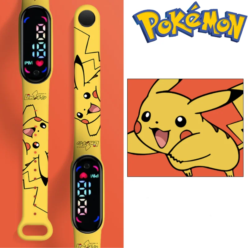 Покемон кавайная фигурка Пикачу электронный водонепроницаемый светодиодный