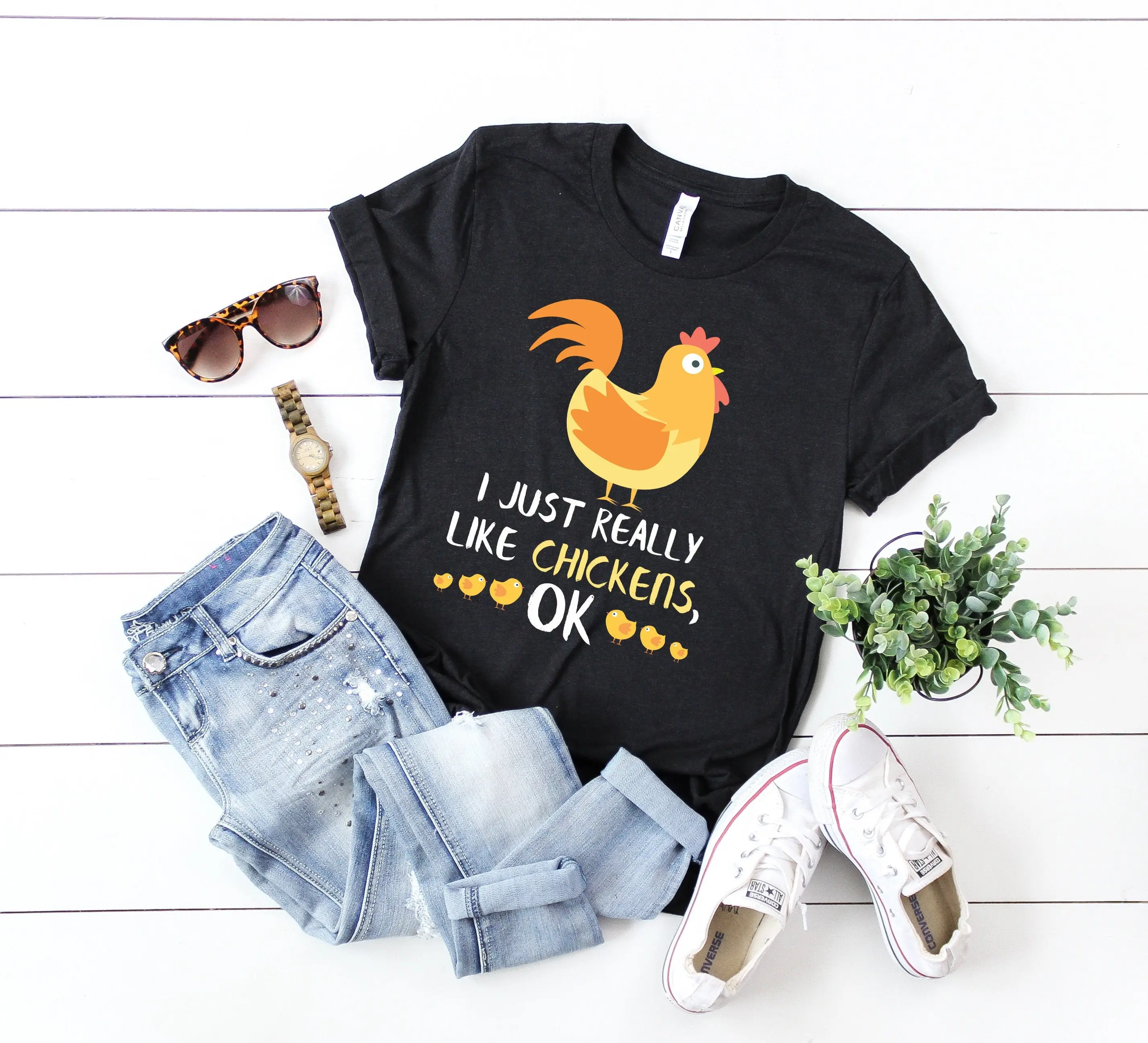 Футболка I Really Like Chickens Crop Chicken Farm Animal Lover S Lady