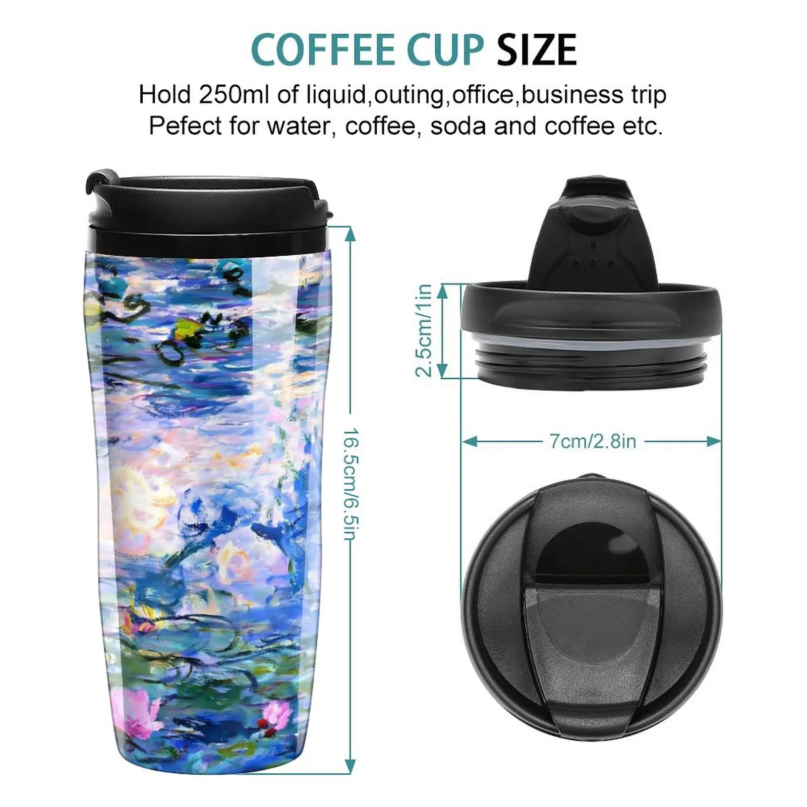 Кофейная кружка Van Gogh для выхода на воду лилии с принтом сохранение тепла