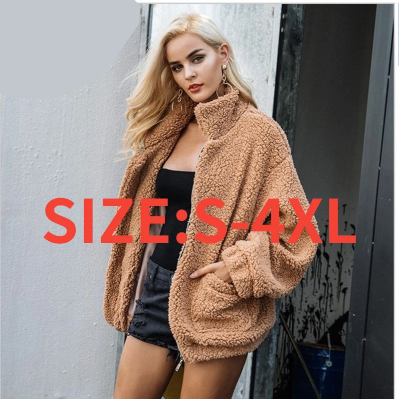 

Autumn and Winter New Women's Tops Imitation Fur Women's Coats Small Wool Thermal Coats