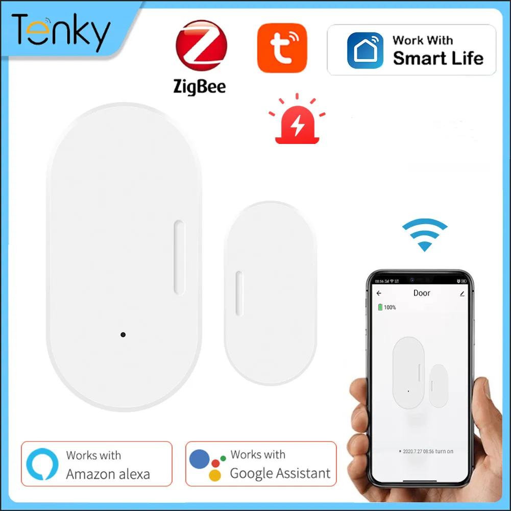 

Mini Tuya Zigbee3.0 Door And Window Sensor Wireless Connection Detector Smart Home Life Real-time Remote Monitor Security Alarm
