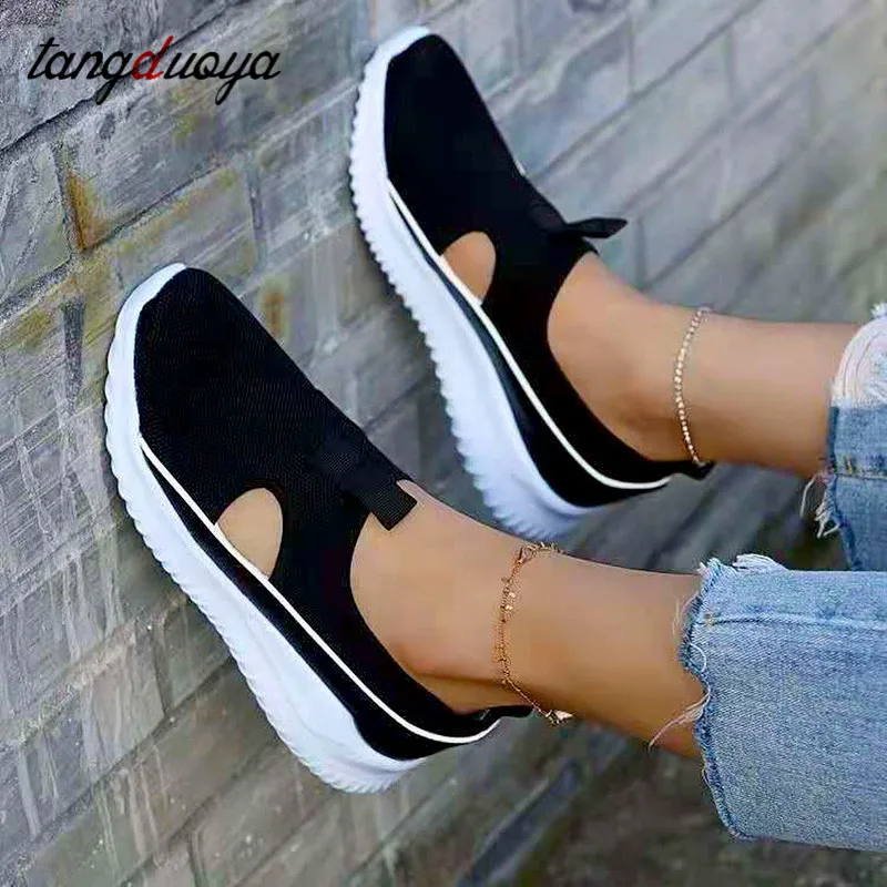 Women running shoes summer 2022 breathable mesh sports running sneakers slip on casual shoes women summer sneakers big size 43