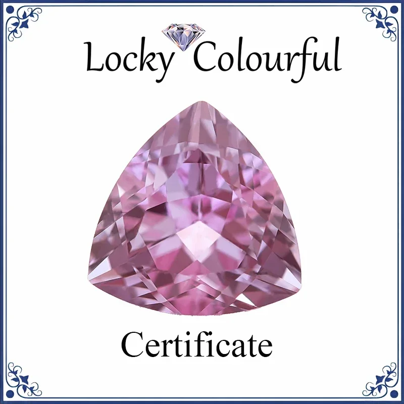 Выращенный в лаборатории александритовый камень форма триллиона фиолетовый