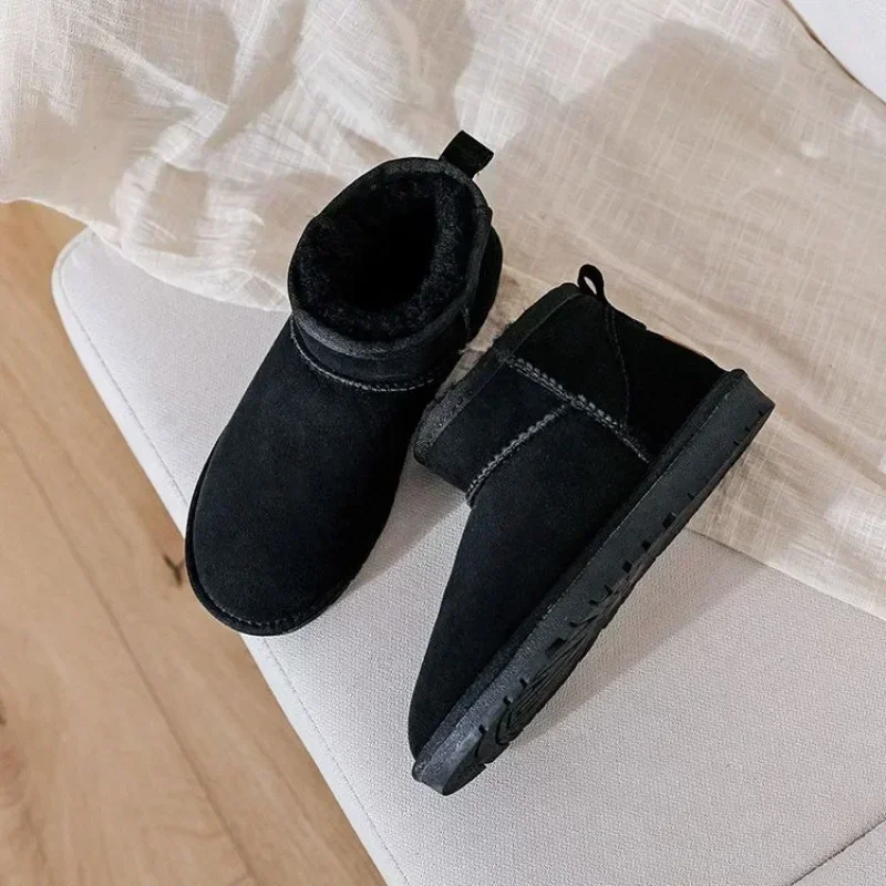 Женские теплые ботинки с подкладкой Элегантные зимние на низком каблуке
