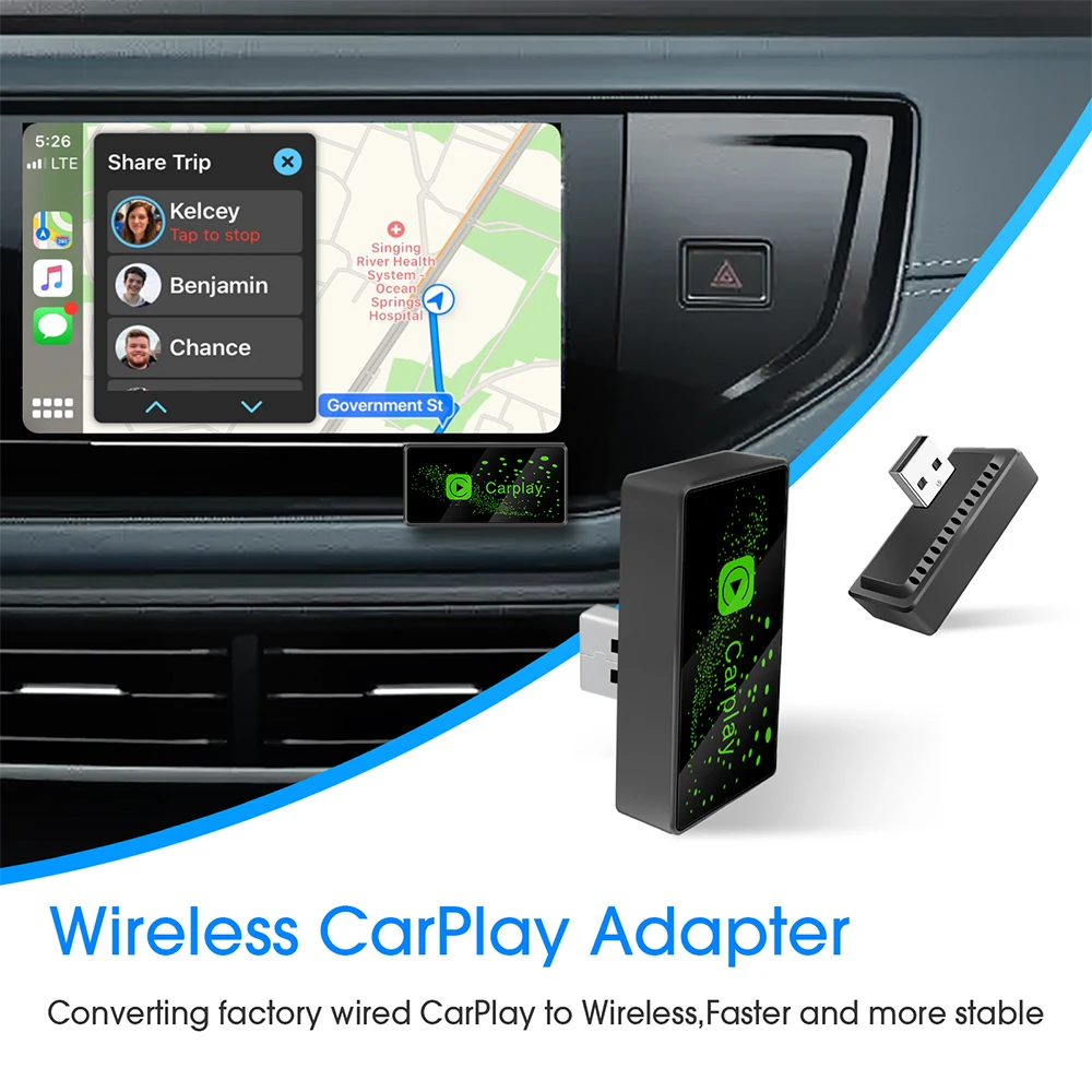 Беспроводной адаптер CarPlay для Apple iPhone проводной и беспроводной Carplay подключи