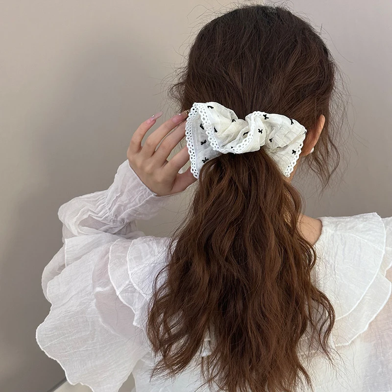 Корейский новый тренд сетчатая ткань с бантом высокоэластичная веревка для