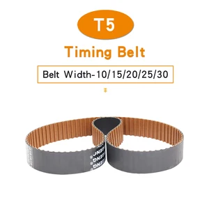 Transmission Belts T5-940/980/990/1000 /1020/1050/1100/120 0/1215/1250  Closed Loop Rubber Synchronous Belt Width 10/15/20/25/30 mm