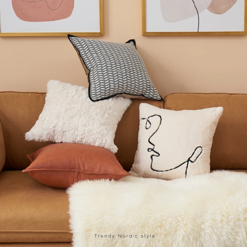 Современная Высококачественная наволочка Vevelt из толстой ткани с вышивкой для