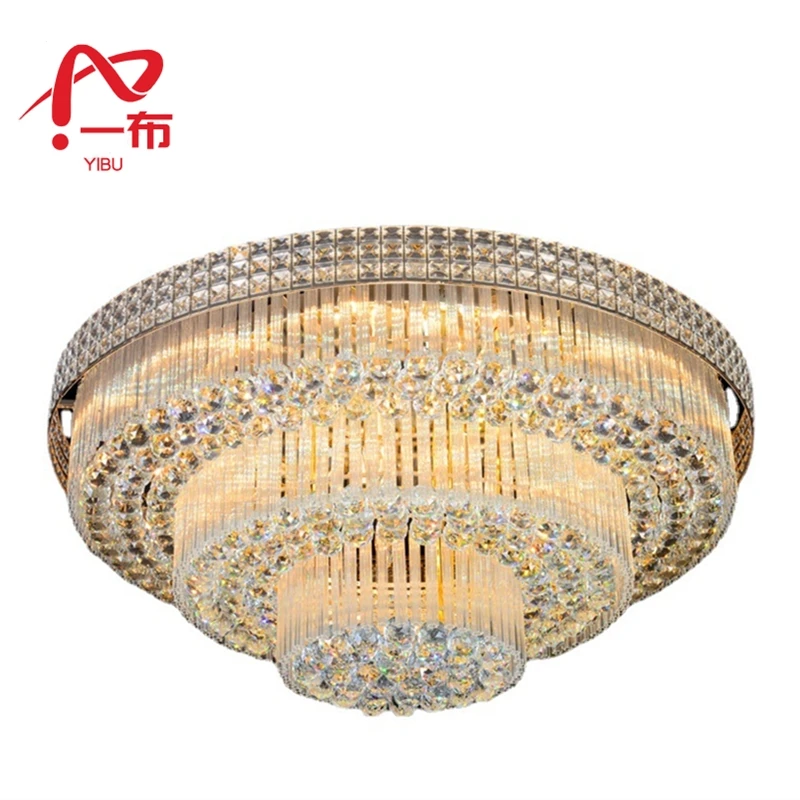 Light Luxury LED Cake Ceiling Lamp For Living Room Bedroom Kitchen Hotel Round Rectangular Multilayer Chandelier Home Furniture