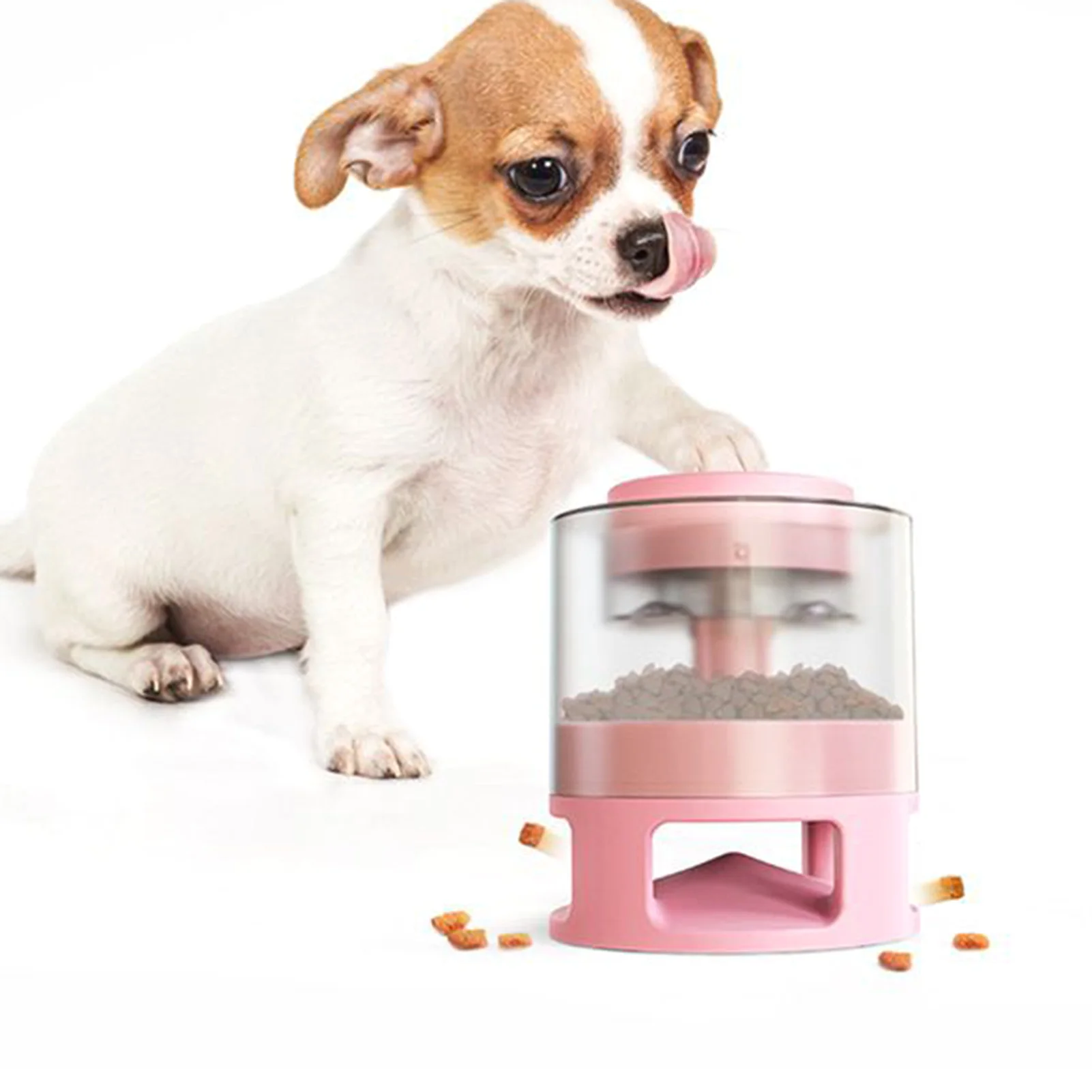 

Dogs Puzzle Treat Dispenser Anti-slip Dog Treat Dispenser Dog And Cat Feeder Slow Food Feeders For Small Dogs And Cats