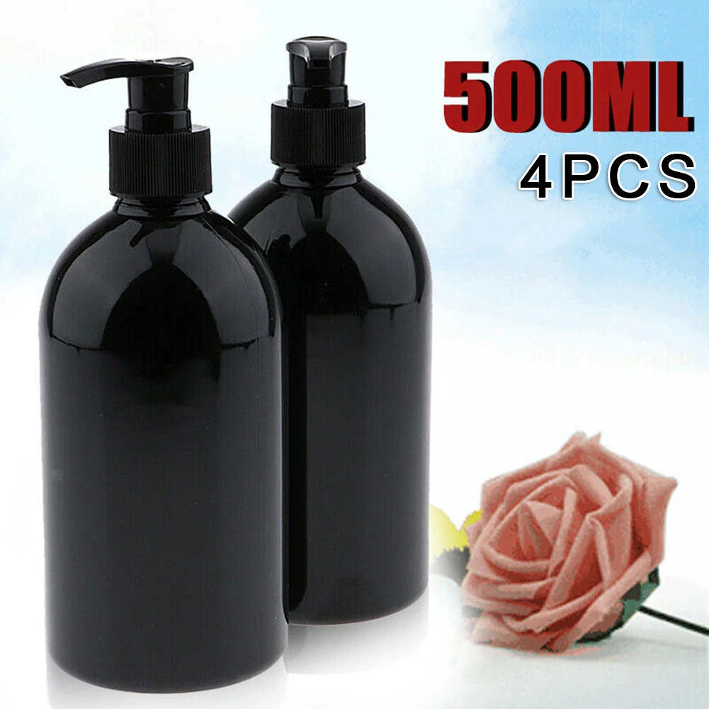 

4Pcs Lotion Refillable Bottle 500mL Refillable Water Liquid Soaps Dispenser New
