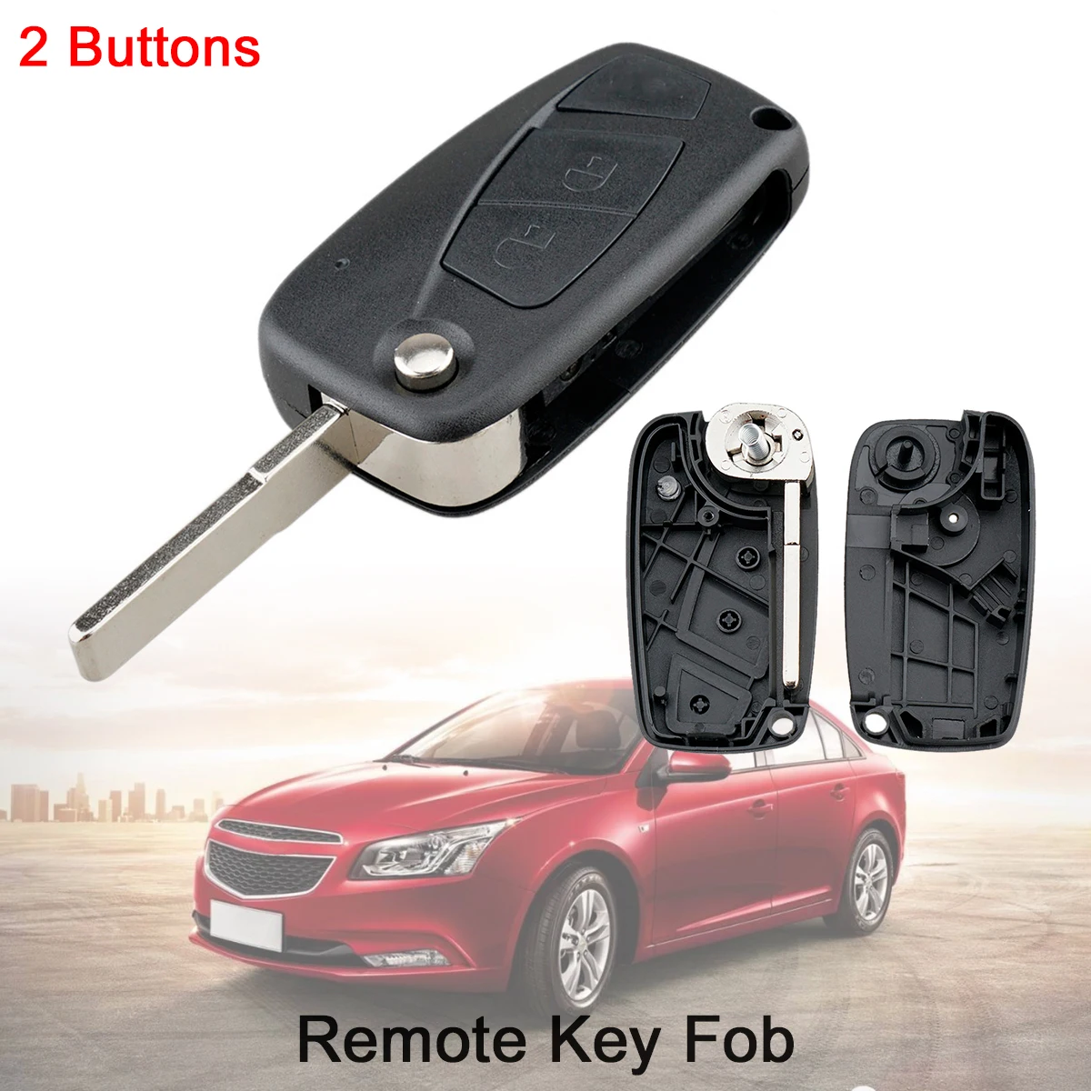 

2 Buttons Car Key Fob Case Shell Replacement Flip Folding Remote Cases Cover Fit for Fiat Punto Ducato Panda Idea Doblo Bravo