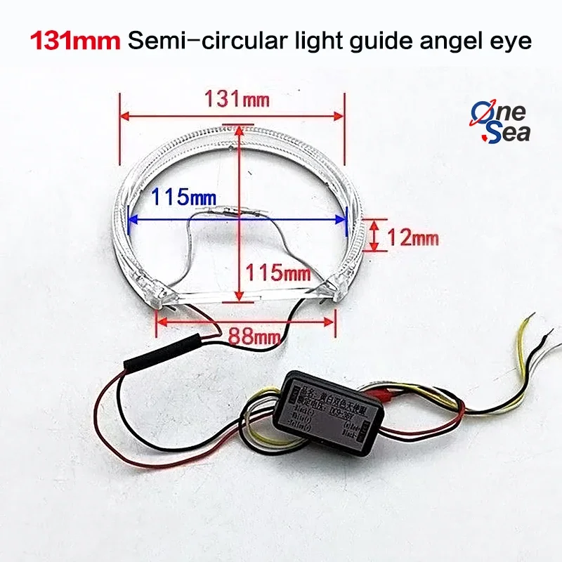 Фото 4 шт. светодиодные кольца Angel Eyes DRL белого и желтого цвета Halo для BMW 3 серии E46 316i 318i 320d 323i 328i 330i 325xi 330d 1998-2005 №5