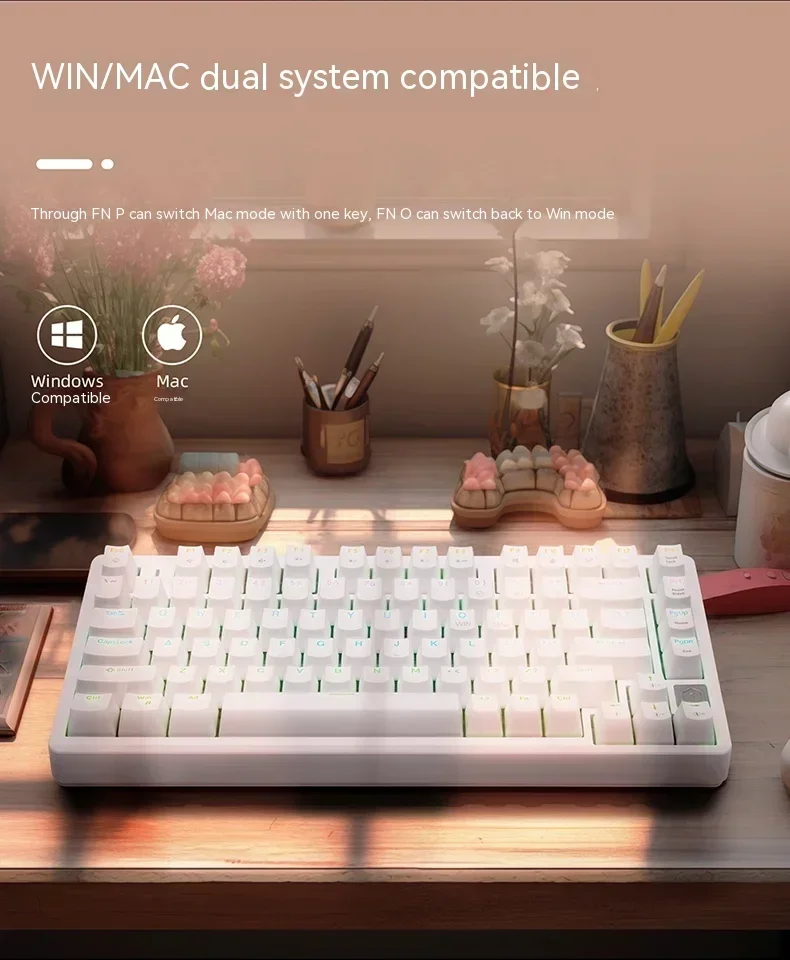 IROK ND75 игровая механическая клавиатура для киберспорта с магнитной осью HotSwap 75