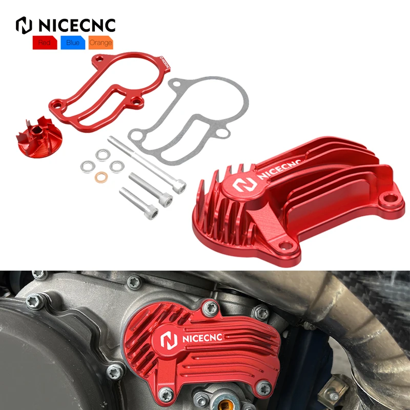 

Крышка водяного насоса NICECNC и распорка крыльчатки водяного насоса для GasGas EC250 EC300 EX300 2021-2023 EX250 2022-2023 MC250 2022