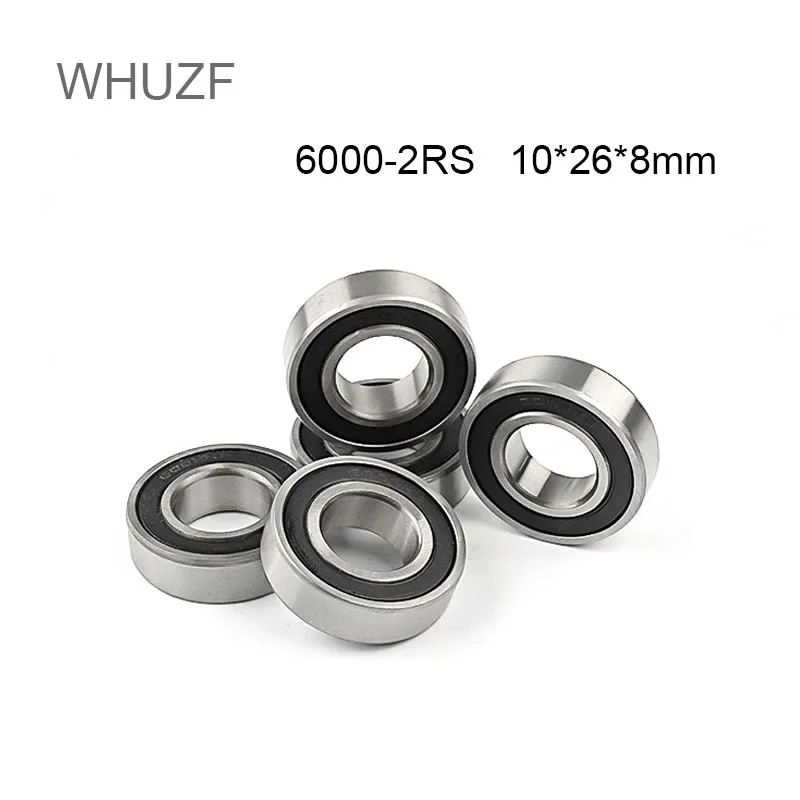 

WHUZF Free Shipping 6000-2RS Deep Groove Bearing ABEC-3 (10/20PCS) 10x26x8 mm Deep Groove 60002RS Ball Bearings 6000RS 180100 RS