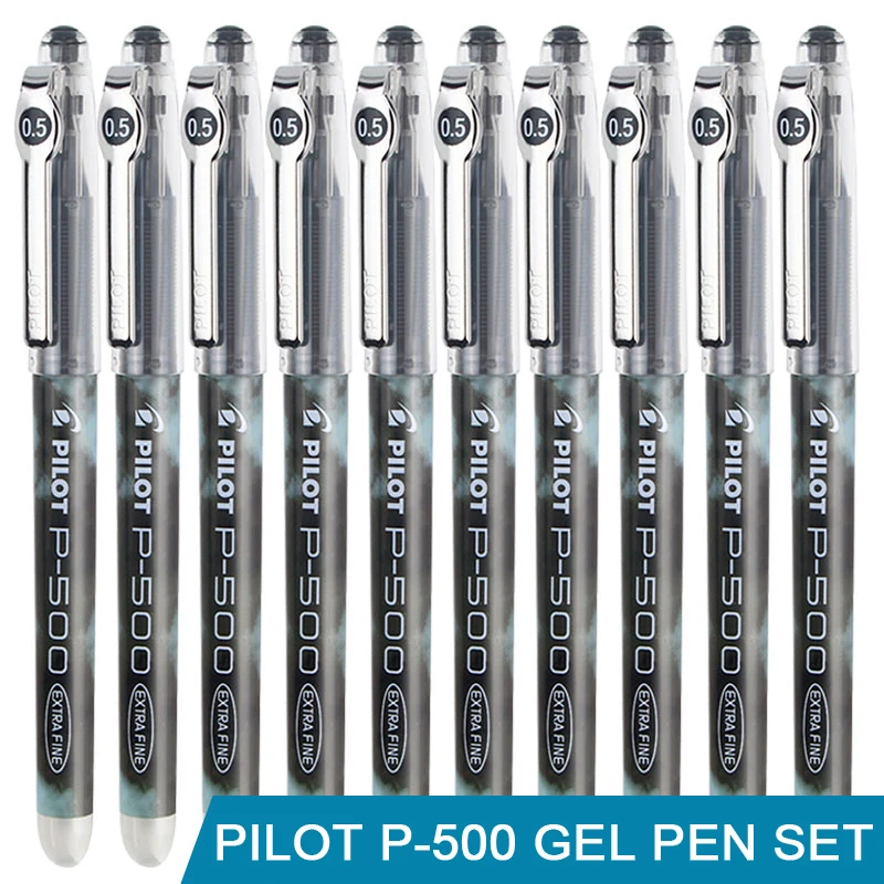 12pcs/box Japan Pilot BL-P500 Gel Pen 0.5mm Smooth Ink Writi