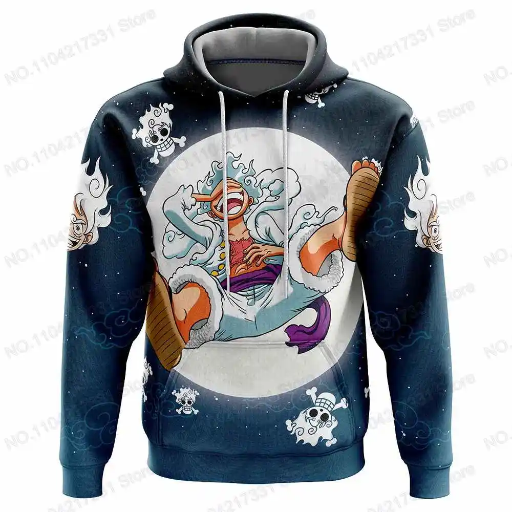 5th One Piece-Аниме Хип-Хоп Модная Уличная Одежда Y2K Harajuku Поп Аниме Принт Осенняя