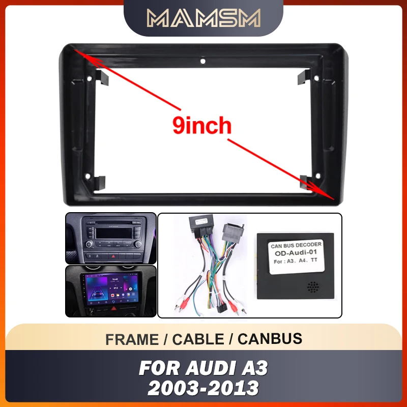 MAMSM 9 &quotдля Audi A3 S3 RS3 2003-2013 автомобильный мультимедийный плеер радиорамка лицевая