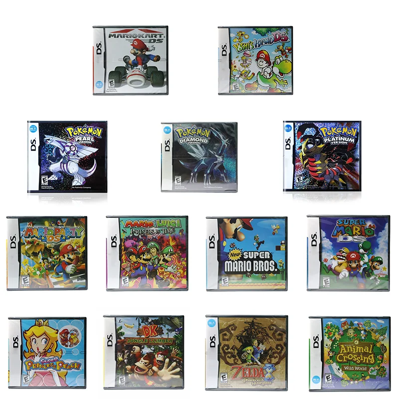 

New Sealed Pack Pokemon Platinum Mario Animal Crossing Series Game Card for DS 3DS 2DS Video Game Console US Version