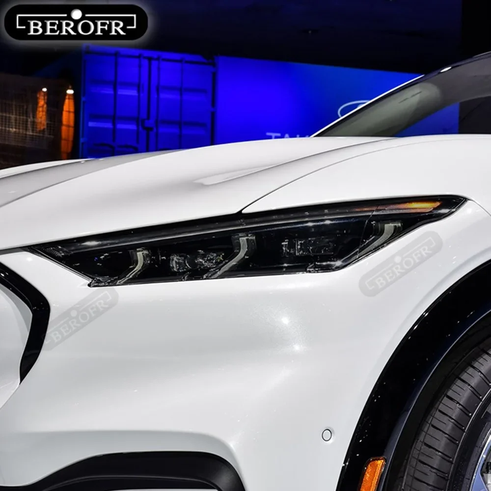 2 шт. прозрачные ТПУ наклейки для автомобильных фар Ford Mustang Mach E 2021 2022