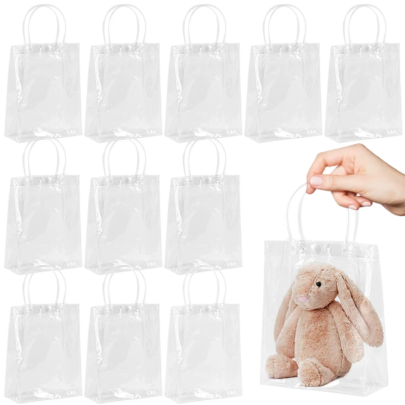 5 шт. прозрачный подарочный пакет из ПВХ упаковочная сумка-тоут с цветами