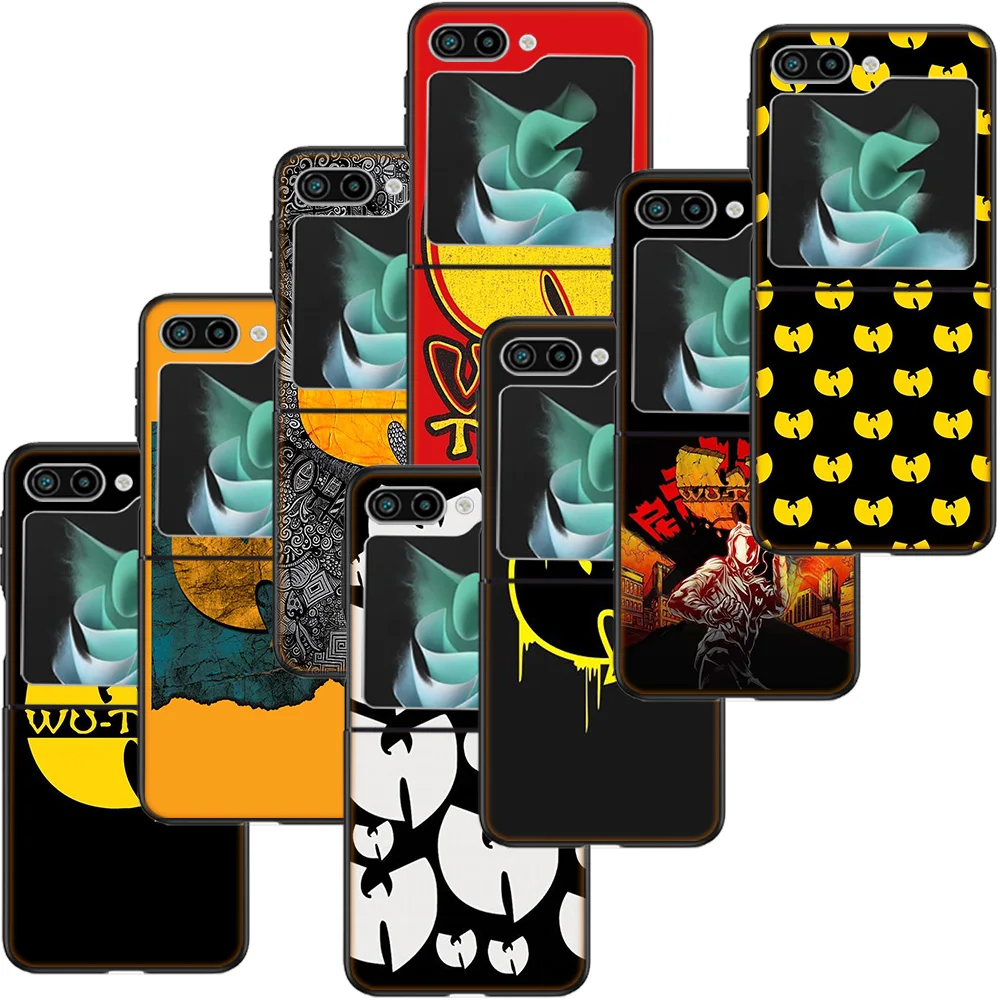 Прозрачный чехол для телефона Wu T-Tang Samsung Galaxy Z Flip6 5G Flip5 Flip4 3 Flip Black Cover Coque Hard PC Cell