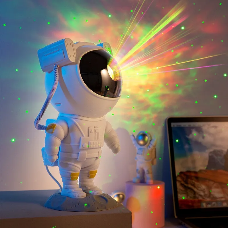

Astronaut Starry Galaxy Projector LED Night Light Bedroom Star Spaceman Projection Atmosphere Lamp Home Decor Lighting Kids Gift