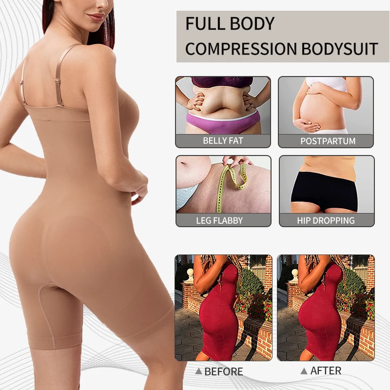 Full Body Shapewear Women Bodysuit Tummy Control Butt Lifter Smooth Thigh Slimmer Waist Trainer Postpartum Reductor Shorts Fajas