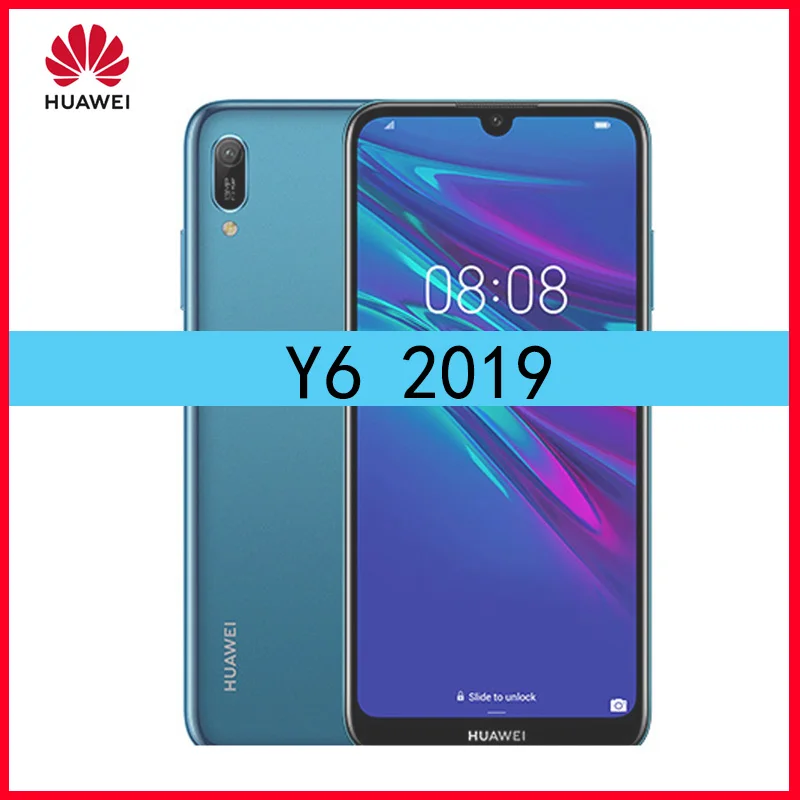

Huawei Y6 2019 smartphone 6.09 inches Mediatek MT6761 Helio A22 13 MP 8 MP camera no fingerprint version