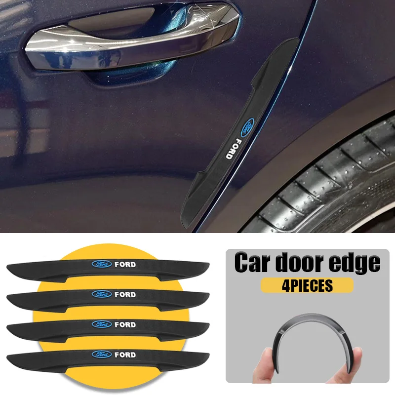 

4Pcs Rubber Car Door Edge Protection Sticker for Ford Focus MK2 MK3 Ranger Fiesta S MAX Mustang Mondeo MK4 MK6 Kuga Accessories