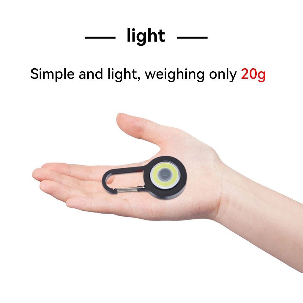 

Keychain Light Adjustable COB Keyring Flashlight Lighting Equipment Camper