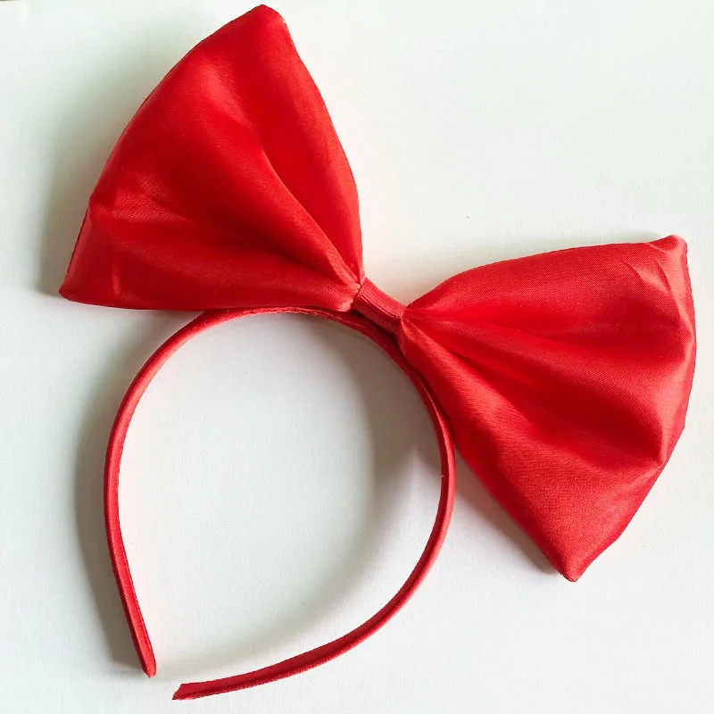 

Red Hair Bows Headband Hairband Girls Satin Headwear Kids Hair Accessories Christmas Headband Party Cloth Hair Band