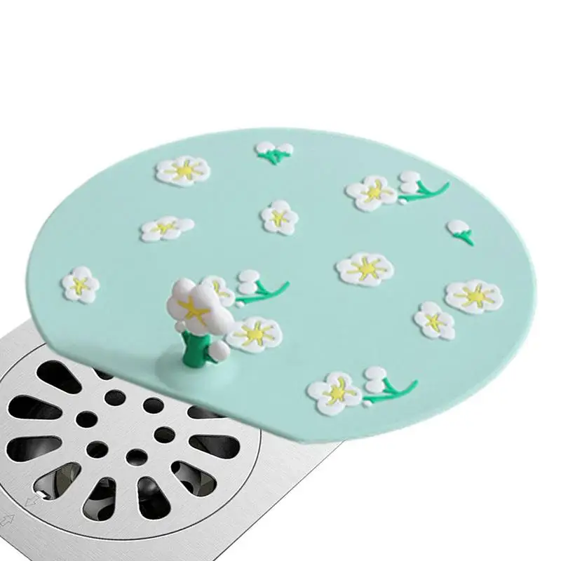 

Bathtub Drain Cover Strong Sealing Bathroom Sink Strainer With Flower Handle 5.9inch Tub Stopper Flat Drain Cover Suction Plug