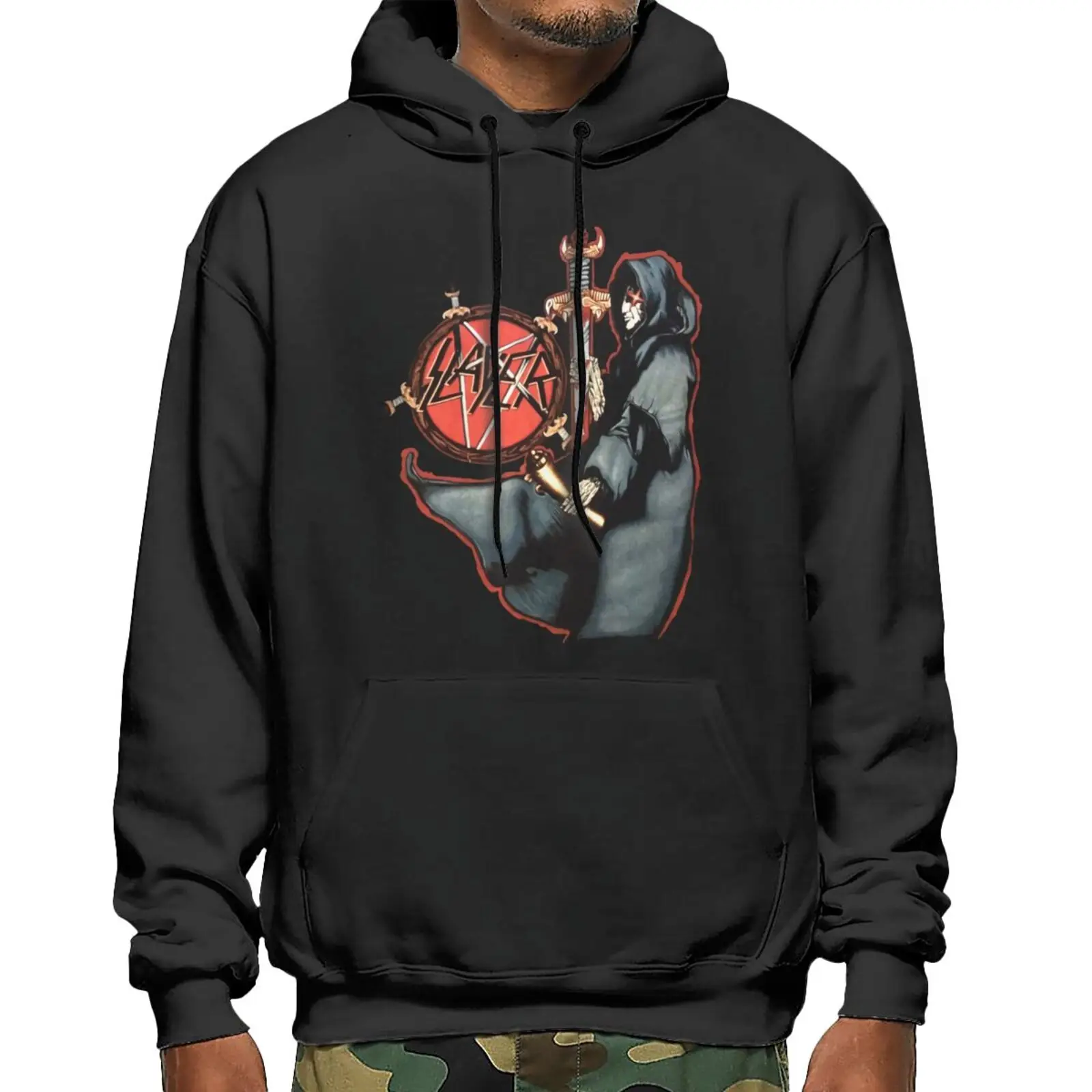 

Толстовка мужская оверсайз с капюшоном и капюшоном, в стиле 90-х