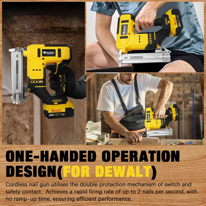 Электрический бесщеточный пистолет для ногтей Brad для Dewalt, аккумулятор 20 В, беспроводной станок для ногтей прямой формы, деревообрабатывающий станок для ногтей (art.: 3920cd5cf00ab) - 3920cd5cf00ab