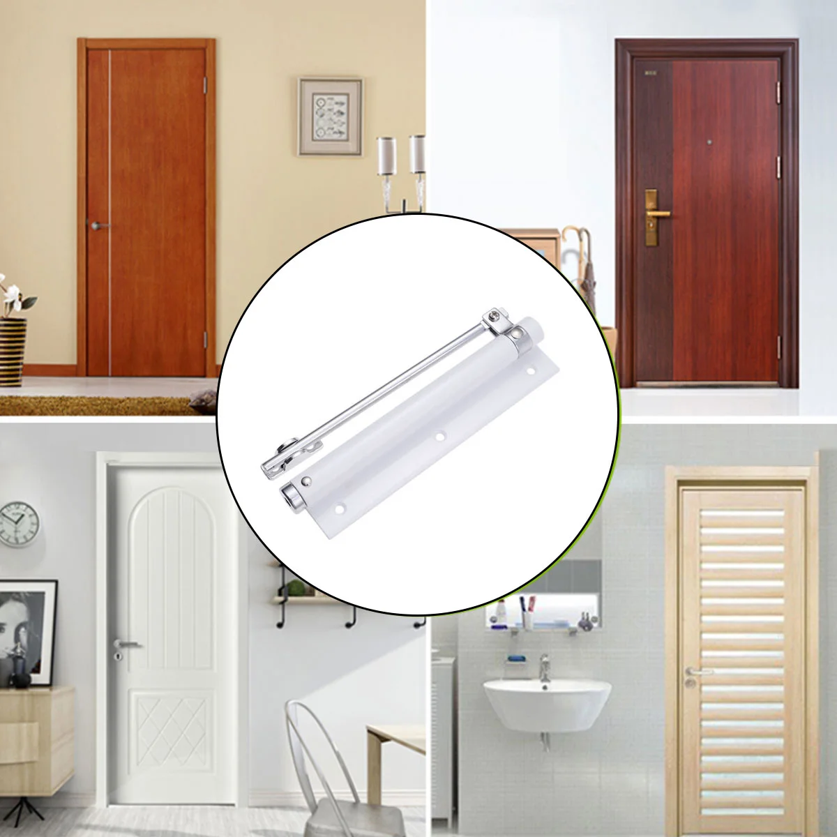 

Household automatic door closing machinery 35kg door closer elastic booster buffer closing accessories ( White ) Car glass