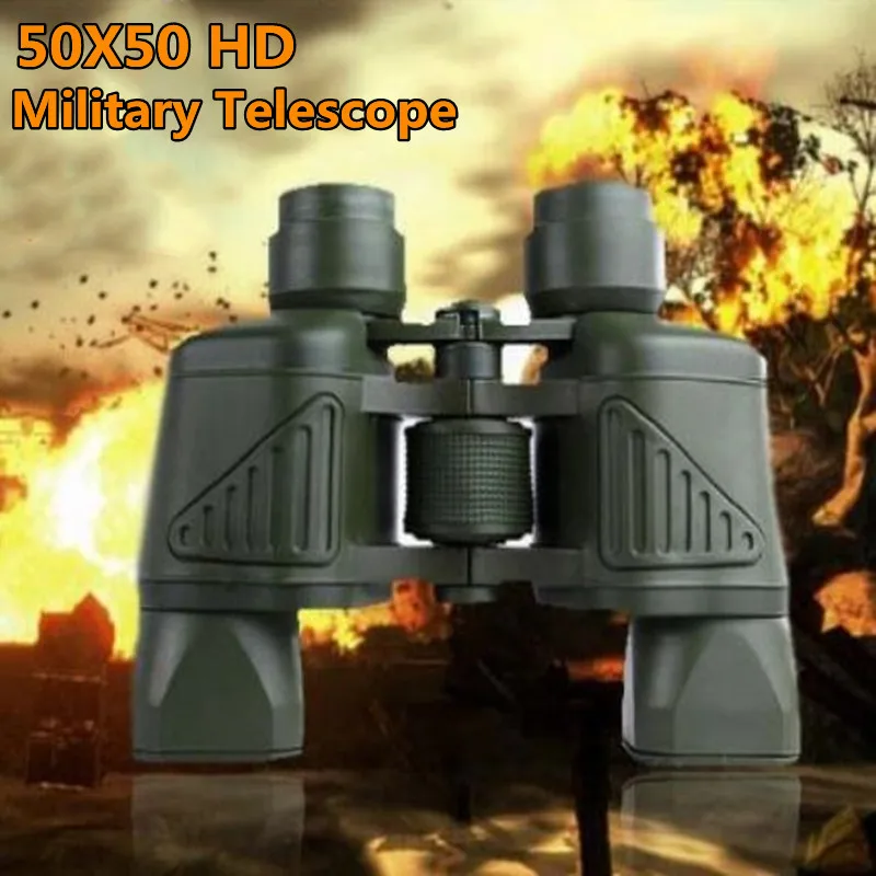 

50X50 HD Portable Professional Binoculars Army Military Telescope Low Light Night Vision with Reconnaissance Coordinates