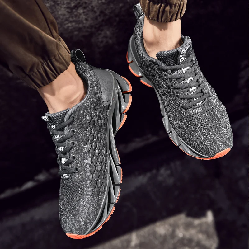 Men Sneakers Blade Sole Sports Shoes for Man Fish Scale Athletic Fitness Gym Trainers Free Shipping Outdoor Jogging Shoes 2023