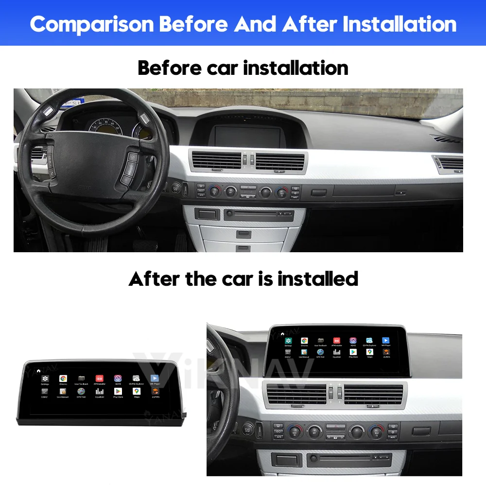 Автомобильный радиоприемник на Android 11 для BMW серий 7 E65 E66 F01 F02 2006-2015 система CCC GPS
