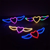 led wings love neon light romantic valentines day proposal confession led wall decor room wedding christmas night lights